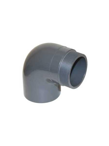 Pvc Redüksiyonlu Dış Diş 90° Dirsek