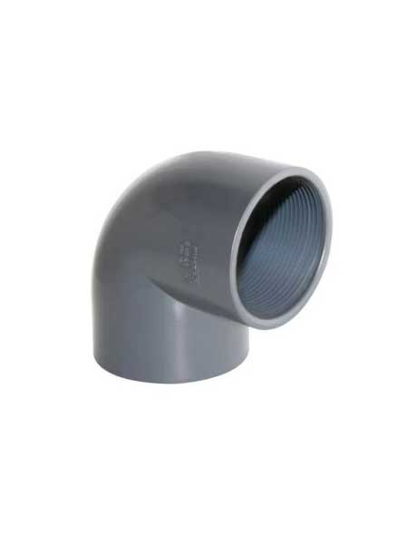 Pvc 90° Çift Tarafı İçten Dişli Dirsek