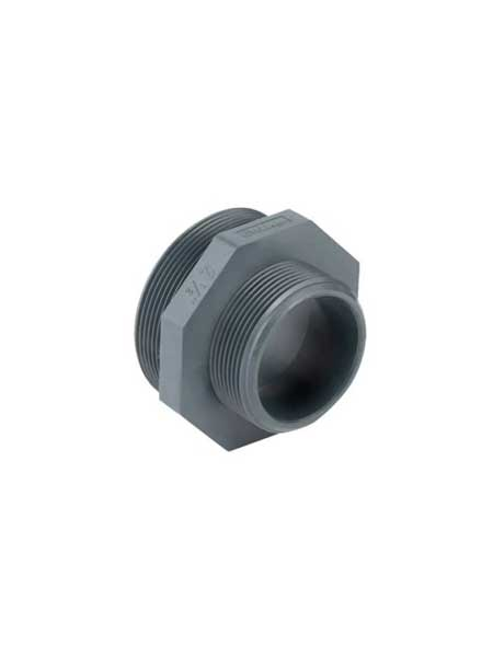 Pvc Çift Tarafı Dış Diş Redüksiyonlu Adaptör